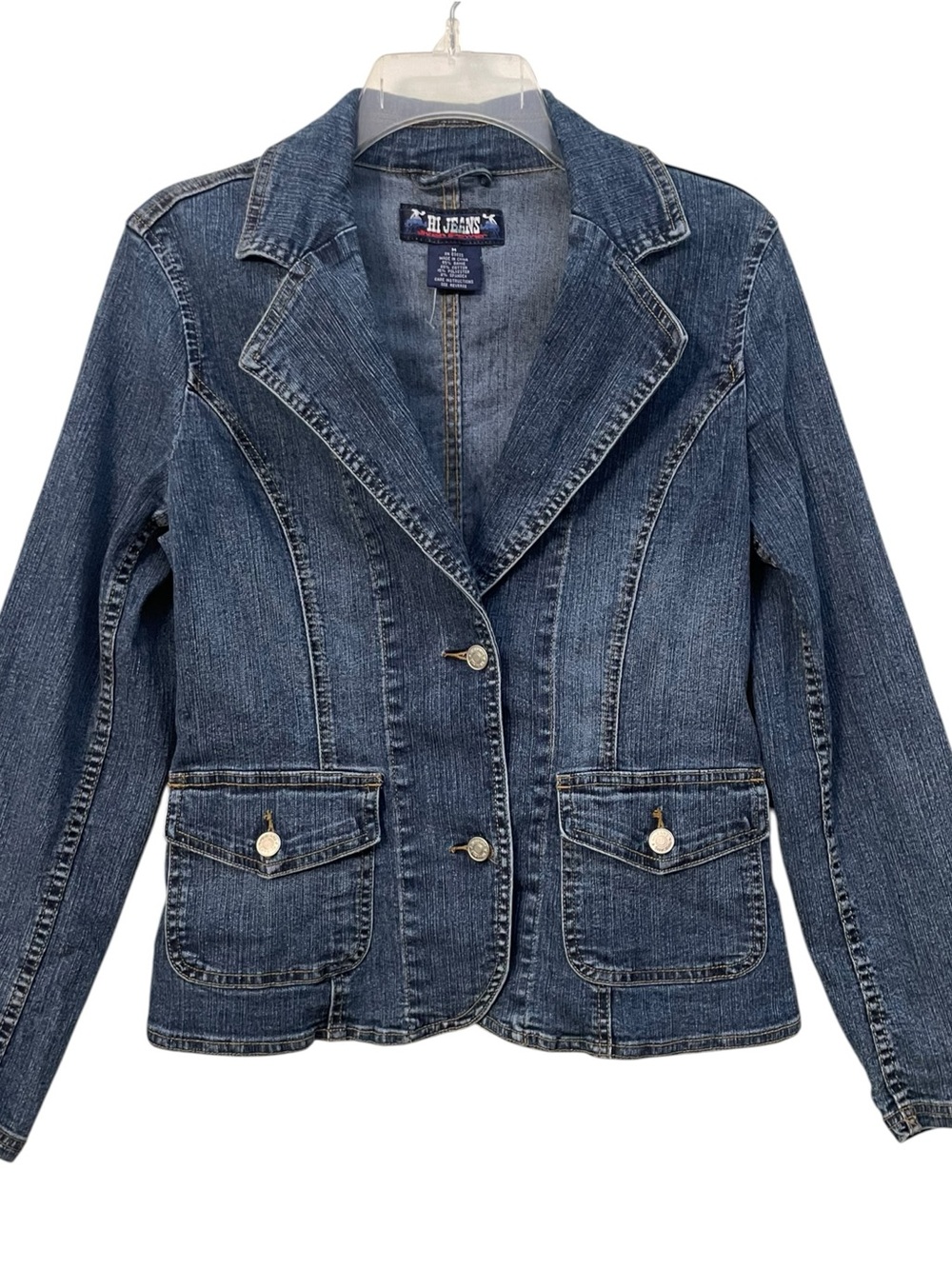 Women's Denim Blazer Jacket - Blue